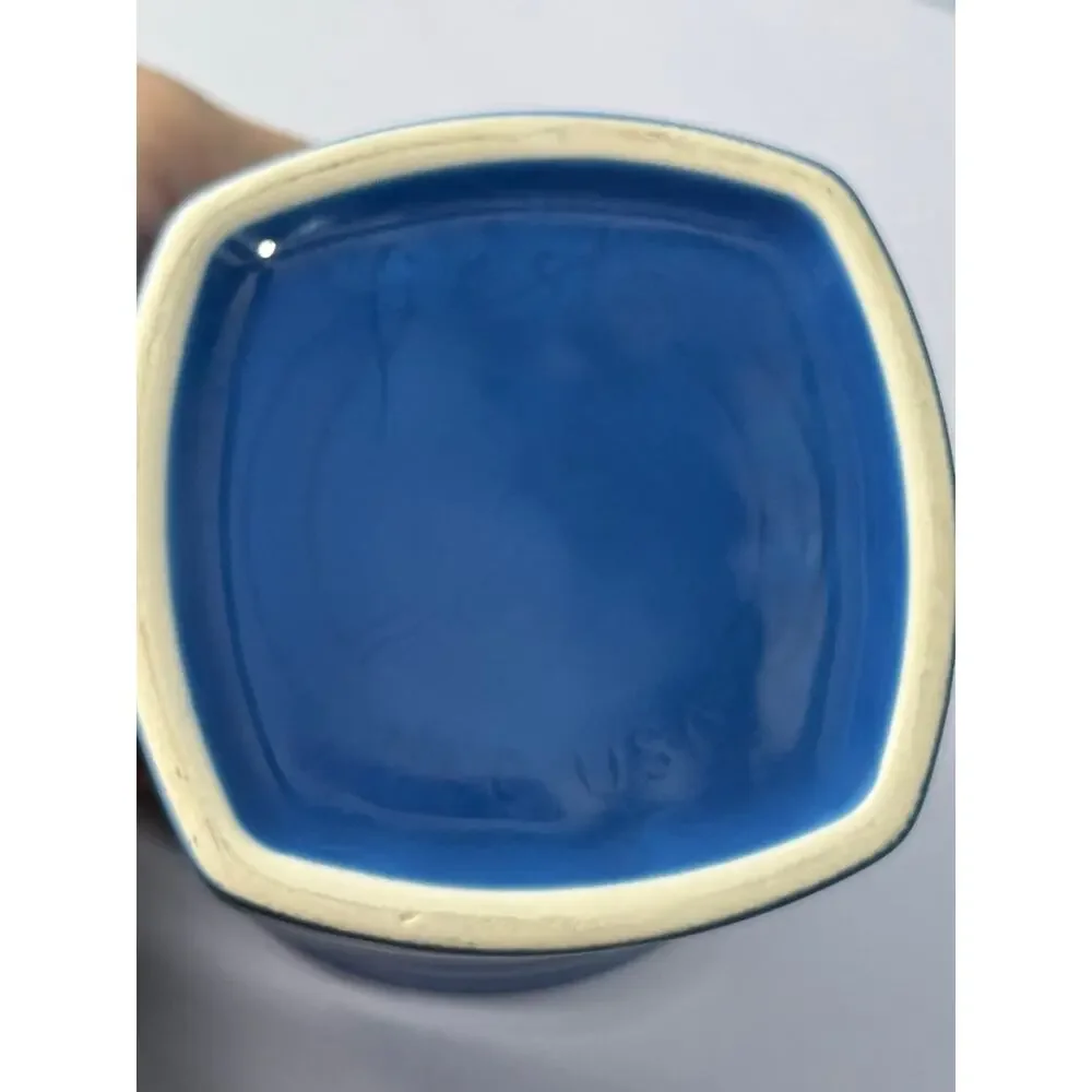 Fiesta Ware Square Coffee Mug Peacock Blue Homer Laughlin